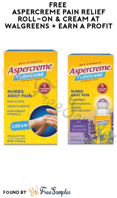 FREE Aspercreme Pain Relief Roll-On & Cream at Walgreens + Earn A Profit (Account & Ibotta Required)