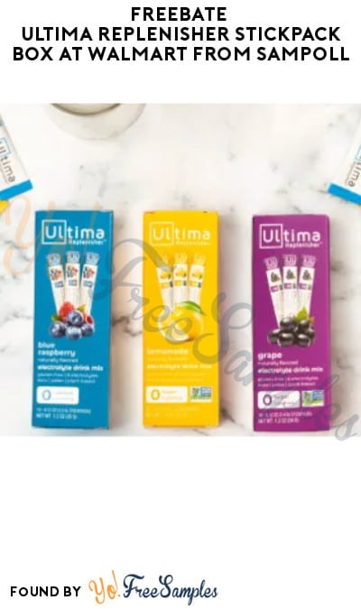 FREEBATE Ultima Replenisher Stickpack Box at Walmart From Sampoll (PayPal or Venmo Required)