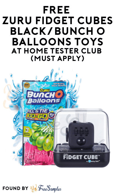 FREE ZURU Fidget Cubes Black/Bunch O Balloons Toys At Home Tester Club (Must Apply)