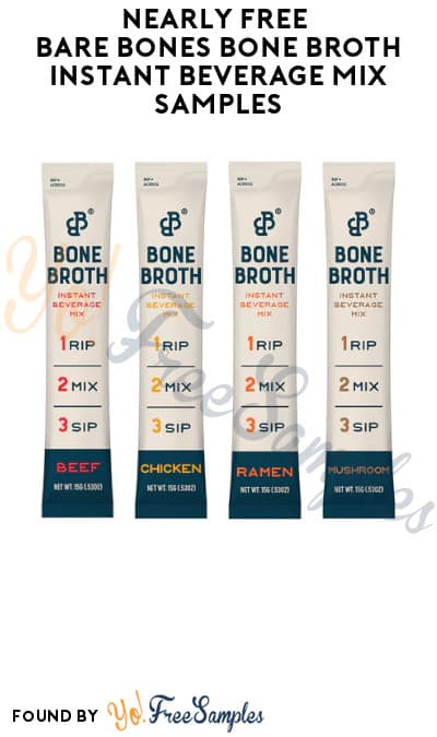 Nearly FREE Bare Bones Bone Broth Instant Beverage Mix Samples – Just Pay Shipping