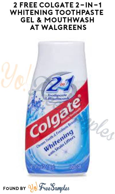 2 FREE Colgate 2-in-1 Whitening Toothpaste Gel & Mouthwash at Walgreens (Account/Coupon Required)