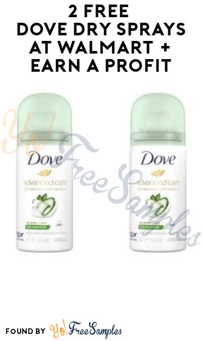 2 FREE Dove Dry Sprays at Walmart + Earn A Profit (Shopkick Required)