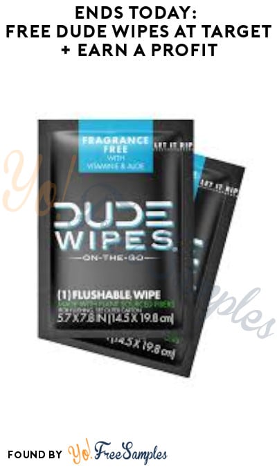 Ends Today: FREE Dude Wipes at Target + Earn A Profit (Shopkick Required)