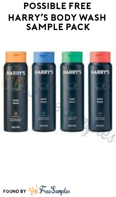 Possible FREE Harry’s Body Wash Sample Pack (Facebook/Instagram Required)