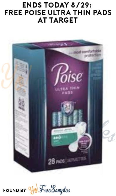 Ends Today 8/29: FREE Poise Ultra Thin Pads at Target (Ibotta, Fetch Rewards & Target Circle Coupon Required)
