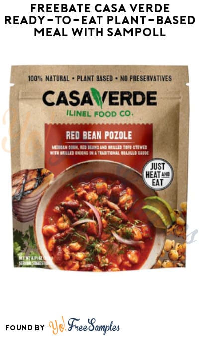 FREEBATE Casa Verde Ready-to-Eat Plant-Based Meal with Sampoll (PayPal or Venmo Required)
