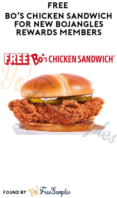 FREE Bo’s Chicken Sandwich for New Bojangles Rewards Members (Rewards Account Required)