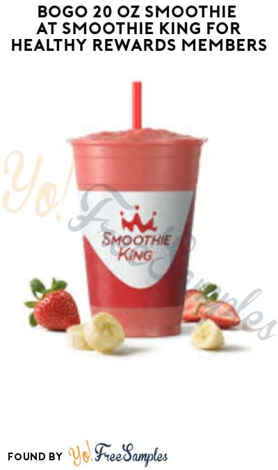 BOGO 20 oz Smoothie at Smoothie King for Healthy Rewards Members (App Required)