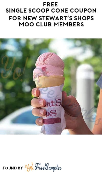 FREE Single Scoop Cone Coupon for New Stewart’s Shops Moo Club Members (Text Required)