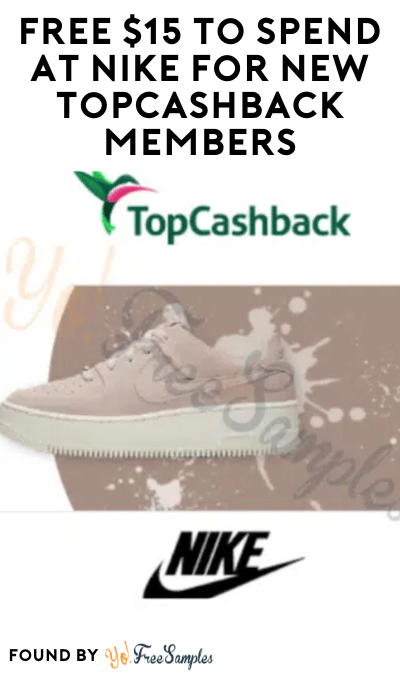 FREE $15 to Spend at Nike for New TopCashback Members