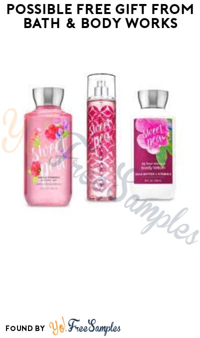Possible FREE Gift from Bath & Body Works (Select Accounts + Mailer Coupon Required)