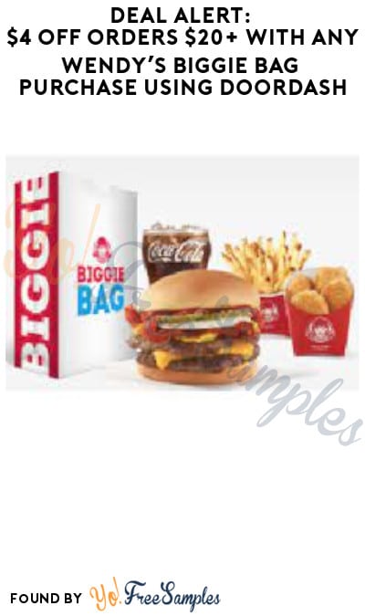 DEAL ALERT: $4 Off Orders $20+ with Any Wendy’s Biggie Bag Purchase Using DoorDash