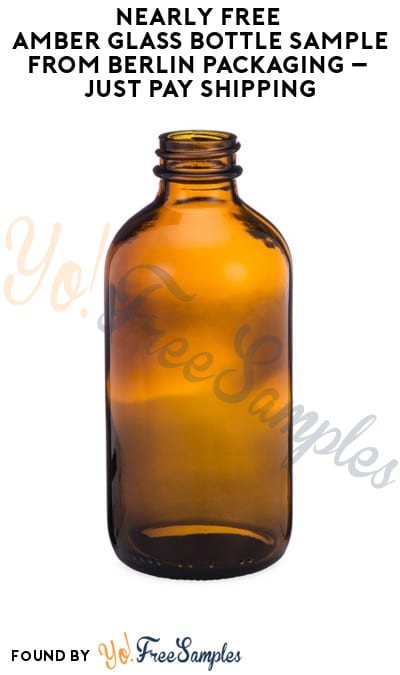 Nearly FREE Amber Glass Bottle Sample from Berlin Packaging – Just Pay Shipping (Company Name Required)