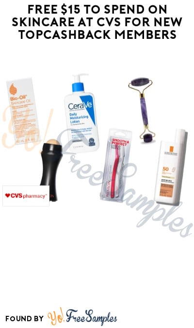 FREE $15 To Spend on Skincare at CVS for New TopCashback Members