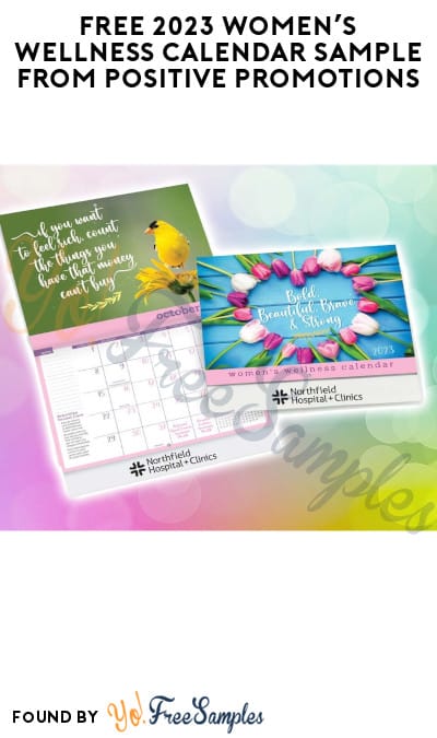 FREE 2023 Women’s Wellness Calendar Sample from Positive Promotions (Company Name Required)