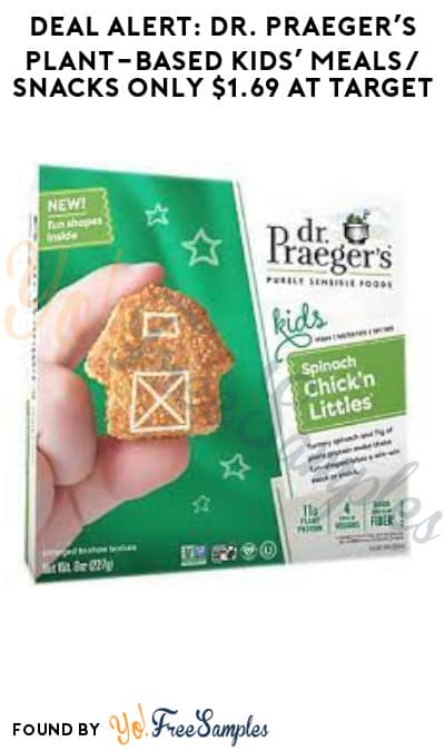 DEAL ALERT: Dr. Praeger’s Plant-Based Kids’ Meals/Snacks Only $1.69 at Target (Coupon + Shopkick Required)