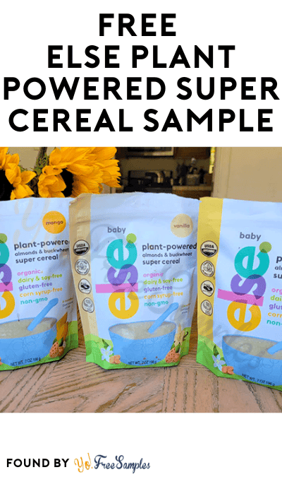 FREE Else Plant Powered Super Cereal Sample from Send Me A Sample (Google Assistant or Alexa Required)