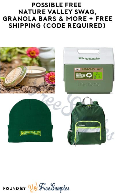 Possible FREE Nature Valley Swag, Granola Bars & More + FREE Shipping (Code Required)