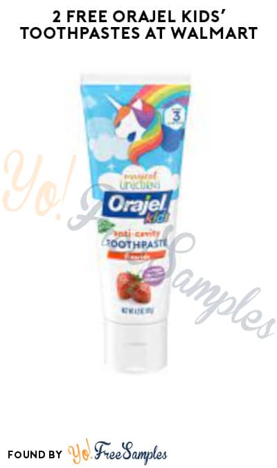 2 FREE Orajel Kids’ Toothpastes at Walmart + Earn A Profit (Swagbucks Required)