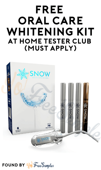 FREE Oral Care Whitening Kit At Home Tester Club (Must Apply)