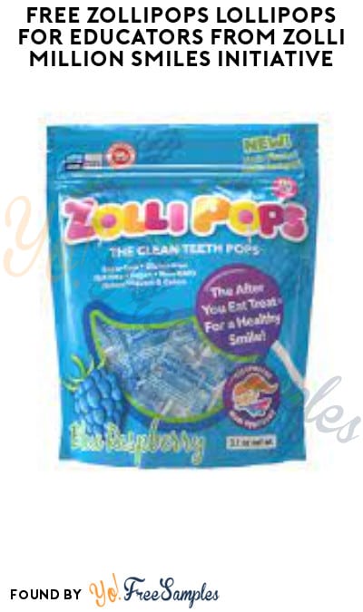 FREE Zollipops Lollipops for Educators from Zolli Million Smiles Initiative (Schools/Educators Only)