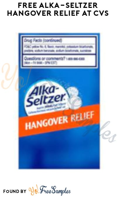 FREE Alka-Seltzer Hangover Relief at CVS (Account/Coupon Required)