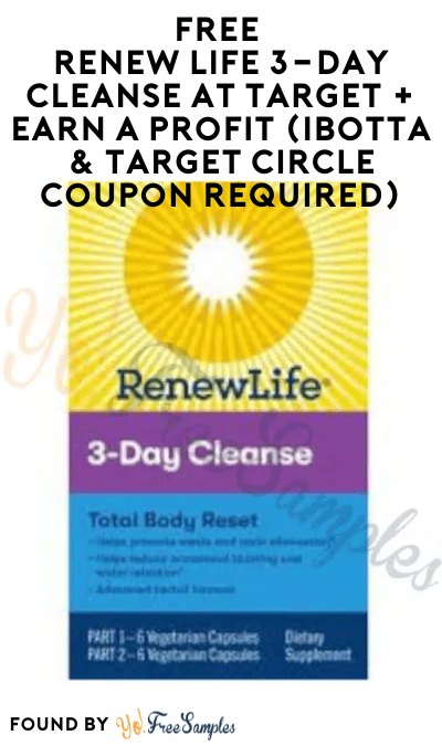 FREE Renew Life 3-Day Cleanse at Target (Ibotta & Target Circle Coupon Required)