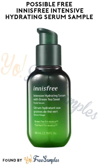 Possible FREE Innisfree Intensive Hydrating Serum Sample (Social Media Required)