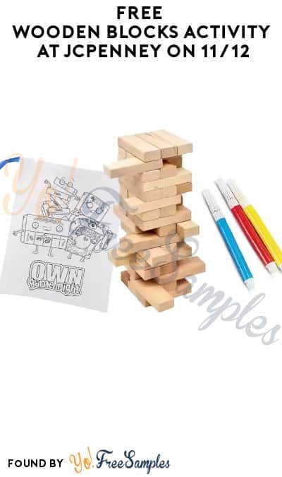 FREE Wooden Blocks Activity at JCPenney on 11/12