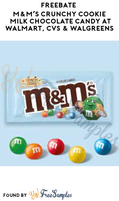 FREEBATE M&M’s Crunchy Cookie Milk Chocolate Candy at Walmart, CVS & Walgreens (Fetch Rewards Required)