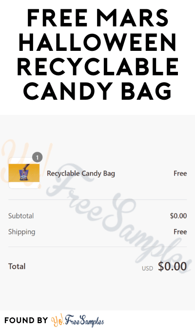FREE Mars Halloween Recyclable Candy Bag