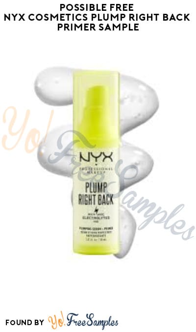Possible FREE NYX Cosmetics Plump Right Back Primer Sample (Social Media Required)