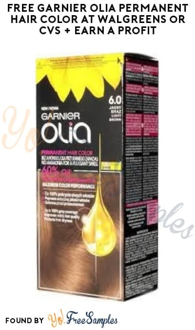 FREE Garnier Olia Permanent Hair Color at Walgreens or CVS + Earn A Profit (Ibotta Required)