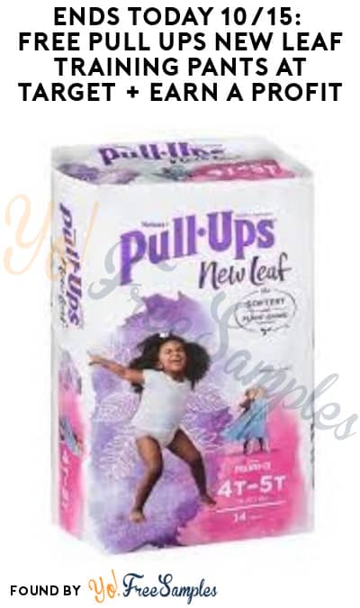 Ends Today 10/15: FREE Pull Ups New Leaf Training Pants at Target + Earn A Profit (Fetch Rewards, Ibotta & Target Circle Coupon Required)