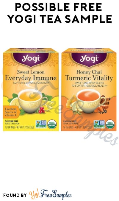 Possible FREE Yogi Tea Sample (Social Media Required)