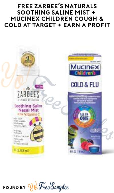 FREE Zarbee’s Naturals Soothing Saline Mist & Mucinex Children Cough & Cold at Target + Earn A Profit (Ibotta & Coupons App Required)