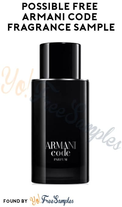 Possible FREE Armani Code Fragrance Sample (Social Media Required)