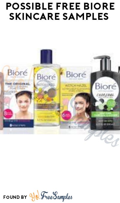 Possible FREE Biore Skincare Samples (Facebook/Instagram Required)