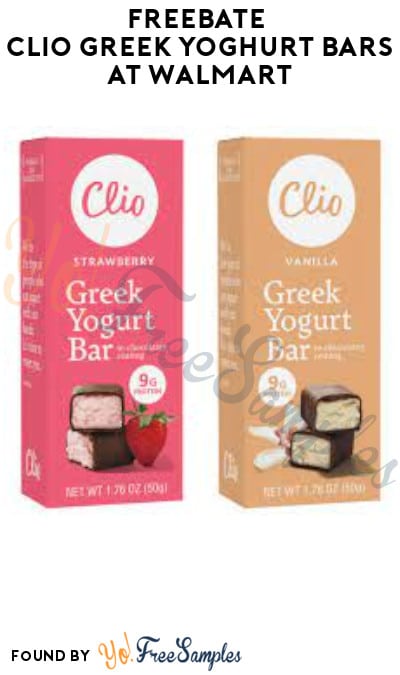 FREEBATE Clio Greek Yoghurt Bars at Walmart (Ibotta Required)