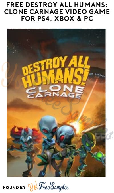 FREE Destroy All Humans: Clone Carnage Video Game for PS4, Xbox & PC