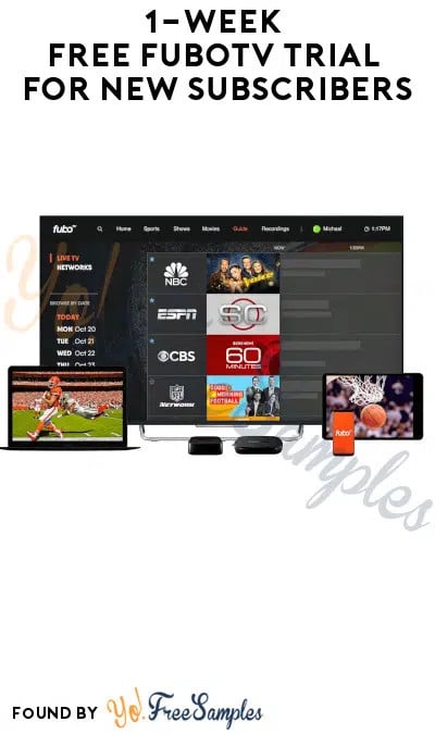 1-Week FREE FuboTV Trial for New Subscribers (Credit Card Required)