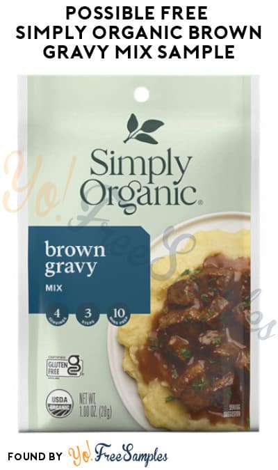 Possible FREE Simply Organic Brown Gravy Mix Sample (Facebook/Instagram Required)