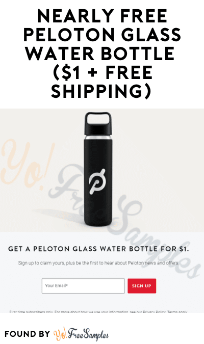 Nearly FREE Peloton Glass Water Bottle ($1 + FREE SHIPPING)