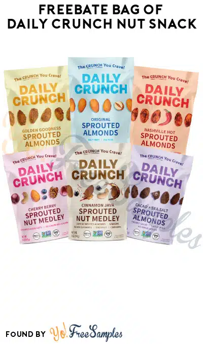 FREEBATE Bag of Daily Crunch Nut Snack (Text Rebate + Venmo/PayPal Required)