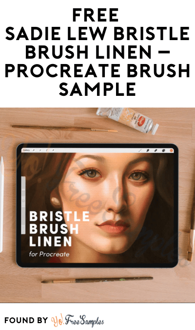 FREE Sadie Lew Bristle Brush Linen – Procreate Brush Sample