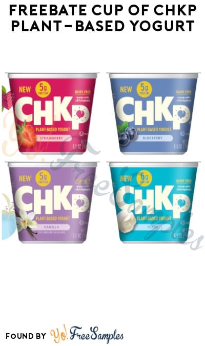 FREEBATE Cup of CHKP Plant-Based Yogurt (Text Rebate + Venmo/PayPal Required)