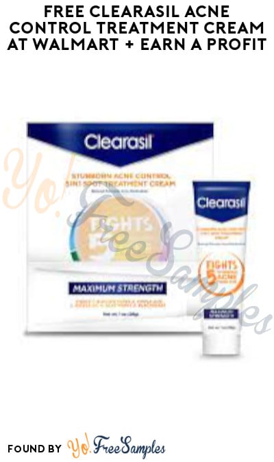 FREE Clearasil Acne Control Treatment Cream at Walmart + Earn A Profit (Shopkick Required)