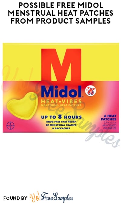 Possible FREE Midol Menstrual Heat Patches from Product Samples (Select Accounts)