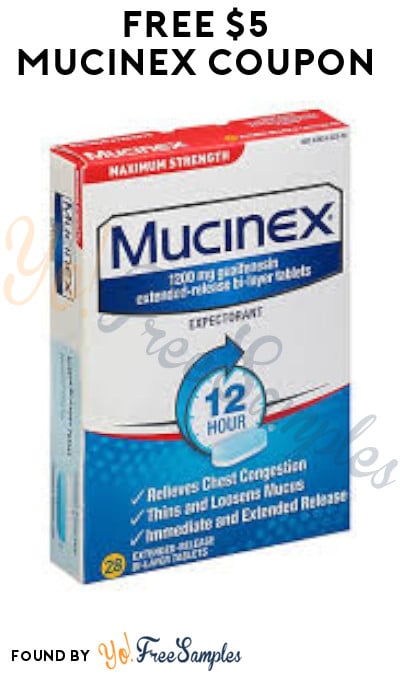 FREE $5 Mucinex Coupon