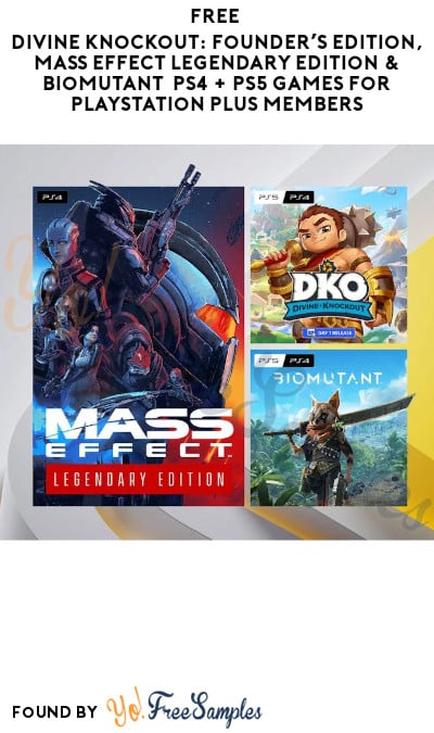 FREE Divine Knockout: Founder’s Edition, Mass Effect Legendary Edition & Biomutant PS4 + PS5 Games for PlayStation Plus Members